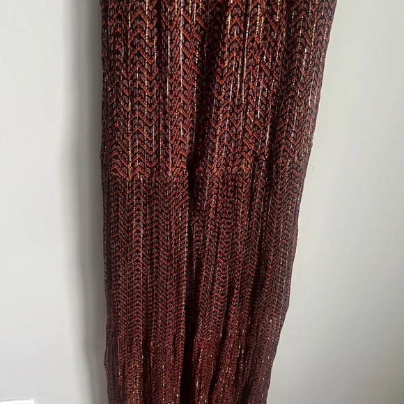 ba&sh Wanda Metallic Herringbone Print Maxi Dress - Picture 12 of 16
